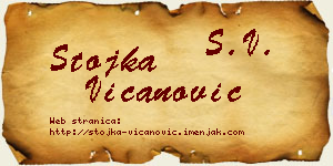 Stojka Vicanović vizit kartica